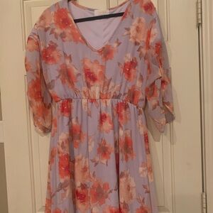 Sugar Fox -Women’s Dress in Purple and Orange